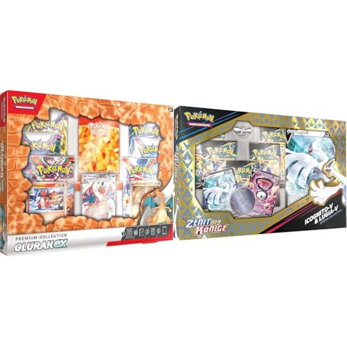 Pokémon-Sammelkartenspiel: Premium-Kollektion Glurak-ex & Sammelkartenspiel: Spezial-Kollektion Zenit der Könige: Icognito-V & Lugia-V von Pokémon