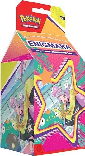 Pokémon-Sammelkartenspiel: Premium-Turnierkollektion Enigmara (1 Vollbildkarte, 3 holografische Karten & 6 Boosterpacks) von Pokémon