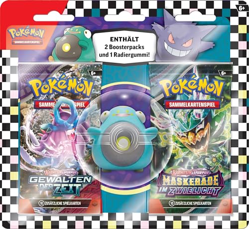 Pokémon-Sammelkartenspiel: Radiergummi-Blister für den Schulanfang – Wampitz (1 Radiergummi & 2 Boosterpacks) von Pokémon