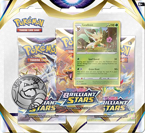 Pokémon-Sammelkartenspiel: Schwert und Schild 9: Strahlende Sterne – 3er Booster Display, Kartenspiel, ab Alter 6, für 2 Spieler, 10 Minuten Spielzeit von Pokémon