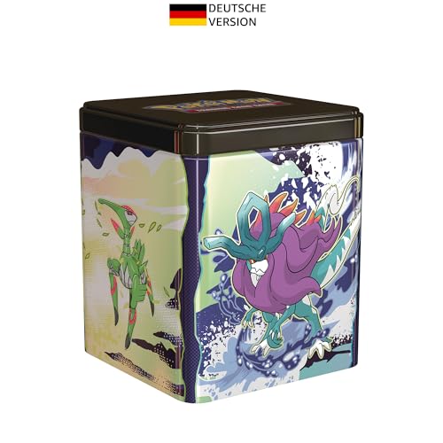 Pokémon-Sammelkartenspiel: Stapel-Tin-Box Paradox-Pokémon (3 Boosterpacks & 2 Stickerbögen) von Pokémon