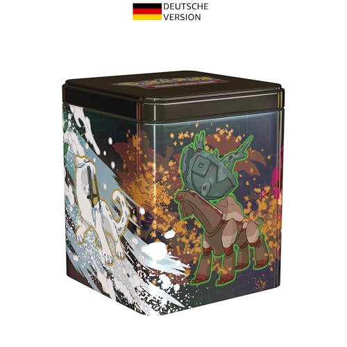 Pokémon-Sammelkartenspiel: Stapel-Tin-Box Schätze des Unheils - 3 Boosterpacks & 2 Stickerbögen (Deutschsprachige Version) von Pokémon