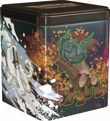 Pokémon-Sammelkartenspiel: Stapel-Tin-Box Schätze des Unheils - 3 Boosterpacks & 2 Stickerbögen (Deutschsprachige Version) von Pokémon