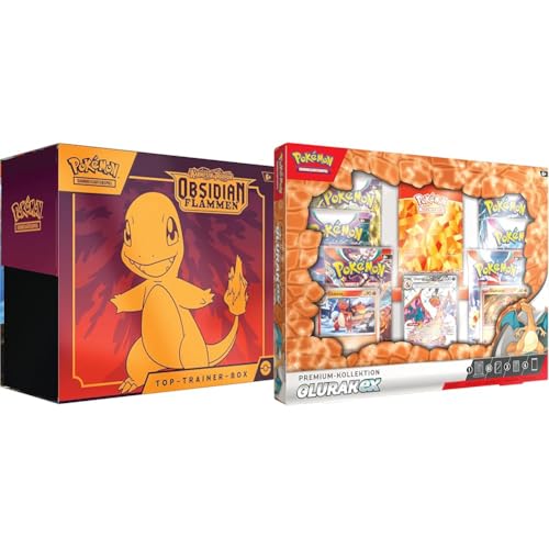 Pokémon-Sammelkartenspiel: Top-Trainer-Box Karmesin & Purpur & Sammelkartenspiel: Premium-Kollektion Glurak-ex von Pokémon