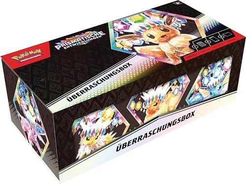 Pokémon-Sammelkartenspiel: Überraschungsbox Karmesin & Purpur – Prismatische Entwicklungen (4 Boosterpacks & 1 holografische Promokarte) von Pokémon