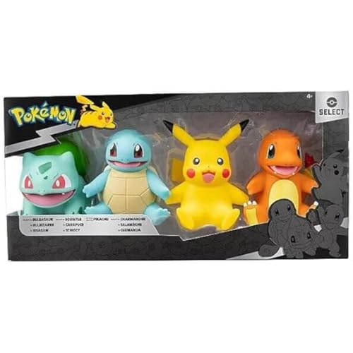 Pokémon Select Battle Figures 4-Pack - Pikachu, Charmander, Bulbasaur, Squirtle von Pokémon