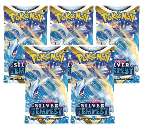 Pokemon Silver Tempest - 5 Booster Pack Bundle - 5 Sealed Booster Packs von Pokémon