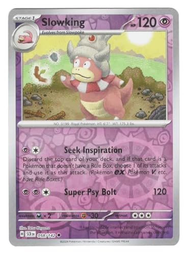 Pokemon - Slowking 058/142 - Stellar Crown Reverse Foil - Einzelkarte von Pokémon