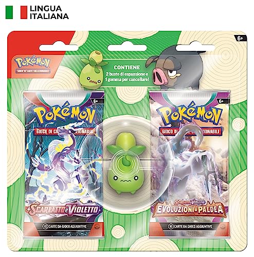 Pokémon – Smoliv – Radiergummi mit Pokémon und Zwei Erweiterungshüllen, italienische Ausgabe Pokémon – Smoliv – Radiergummi mit Pokémon und Zwei Erweiterungshüllen, italienische Ausgabe von Pokémon