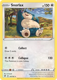 Pokemon - Snorlax 141/192 - Rebellenkampf - Selten - Einzelkarten von Pokémon