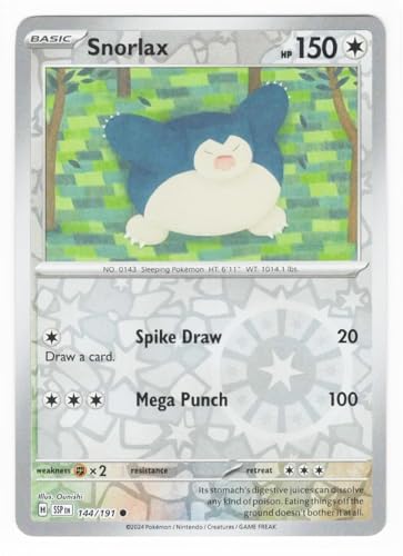 Pokemon - Snorlax 144/191 - Surging Sparks - Reverse Foil - Einzelkarte von Pokémon