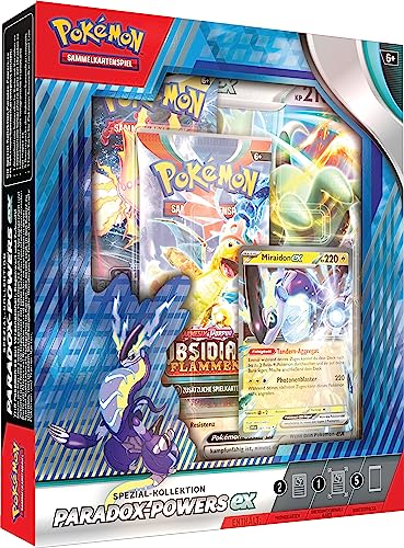 Pokémon-Sammelkartenspiel: Spezial-Kollektion Paradox-Powers-ex – Exklusiv bei Amazon (2 doppelseltene holografische Karten, 1 überdimensionale Karte & 5 Boosterpacks) von Pokémon