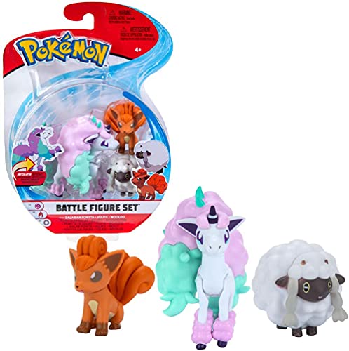 Pokemon Spielfigur, 5-8 cm, Galarian Ponyta, Goupix & Schaf – Figuren Pack – Neue Welle 2021 – offiziell Lizenziertes Spielzeug von Pokémon