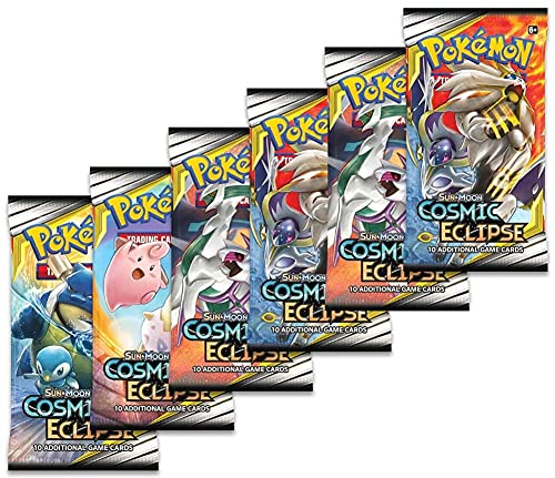 Pokemon Sun and Moon Cosmic Eclipse Six (6) Booster Pack Lot TCG von Pokémon