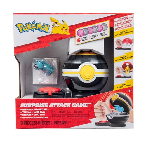 Pokemon Surprise Attack Game Single-Pack Beldum with Stand with Luxury Ball - Psychic & Steel Disks - W5 von Pokémon