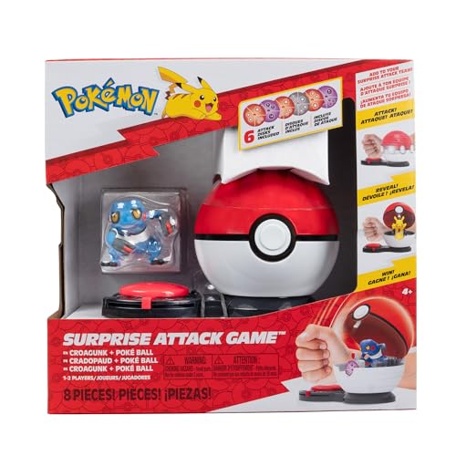 Pokemon Surprise Attack Game Single-Pack Croagunk with Poké Ball - Poison & Fighting Disks - W5 von Pokémon