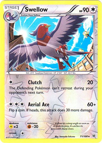 Pokemon - Swellow (71/108) - XY Roaring Skies - Reverse Holo von Pokemon