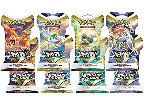 Pokemon Sword and Shield Brilliant Stars (8) Sleeved Booster Packs Sealed von Pokémon