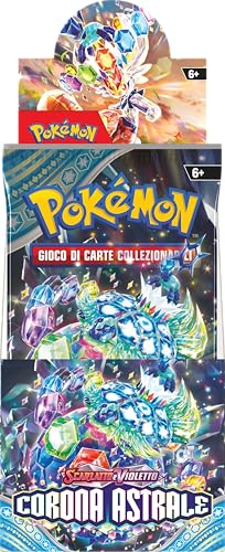 Pokémon TCG Packung mit Erweiterungs-Packungen Scharlachrot und Violett – Astral-Krone (18 Erweiterungs-Packungen). von Pokémon