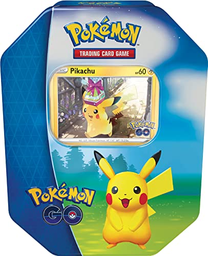 Pokémon TCG GO Tin-Pikachu (2 Folienkarten & 4 Boosterpacks), Einzelbett von Pokémon