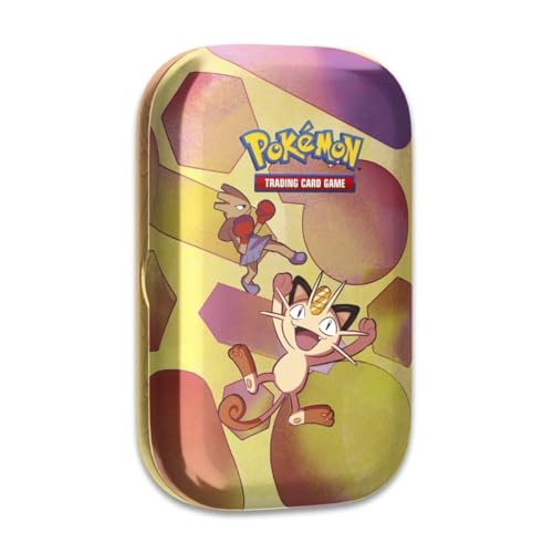 Pokemon TCG: Scarlet & Violet—151 Mini Tin – Meowth and Hitmonchan (2 Booster Packs, 1 Coin & 1 Art Card) von Pokémon