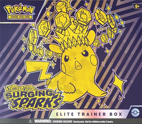 Pokémon TCG: Scarlet & Violet – Surging Sparks Elite Trainer Box (1 Full-Art-Promo-Karte, 9 Booster & Premium-Zubehör) von Pokémon