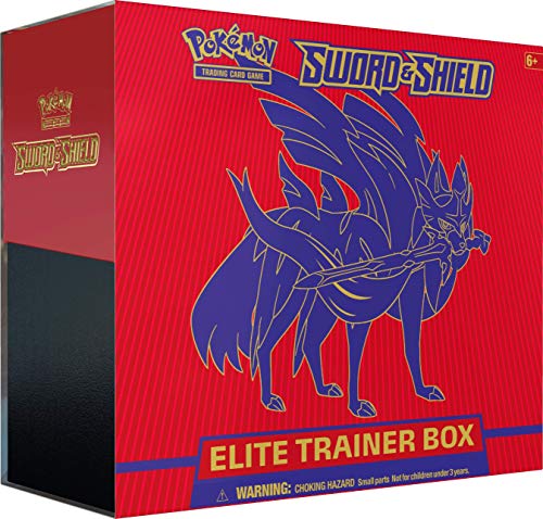 Pokemon TCG: Sword & Shield Elite Trainer Box – Zacian | 8 Booster Packs | echte Karten, mehrfarbig von Pokémon