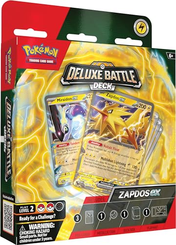 Pokémon TCG: Zapdos ex Deluxe Battle Deck (spielfertiges 60-Karten-Deck & Zubehör) von Pokémon