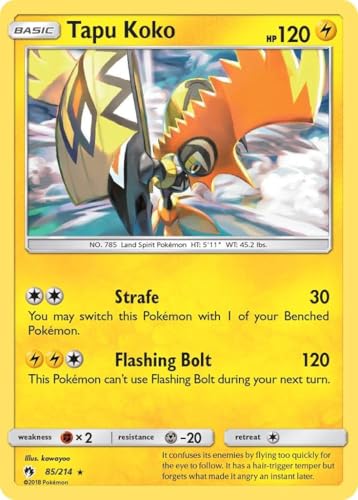 Pokemon Tapu Koko 85/214 - Lost Thunder - Holo Rare - Einzelkarte von Pokémon