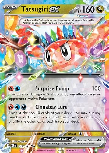 Pokemon - Tatsugiri ex 142/191 - Surging Sparks - Tera Double Rare - Folien Einzelkarte von Pokémon