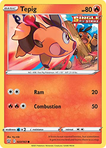 Pokemon - Tepig - 023/163 - Common - Schwert & Schild: Kampfstile von Pokémon