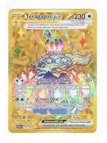 Pokemon - Terapagos ex 173/142 Stellar Crown Secret Rare Golden Card von Pokémon