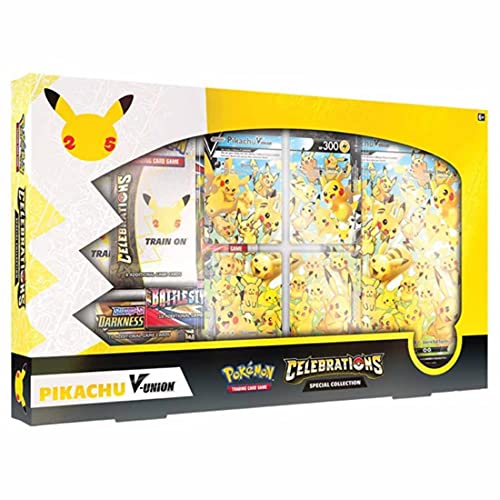 Pokémon Celebrations Special Collection Pikachu V- Union (25. Jahrestag), Kartenspiel, ab 6 Jahren, für 2 Spieler, über 10 Minuten Spieldauer von Pokémon