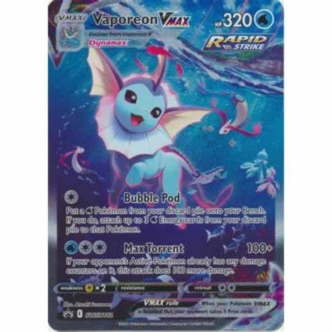 Pokemon - Vaporeon Vmax SWSH182 - Black Star Promo - Alterante Art Holo - Einzelkarte von Pokémon