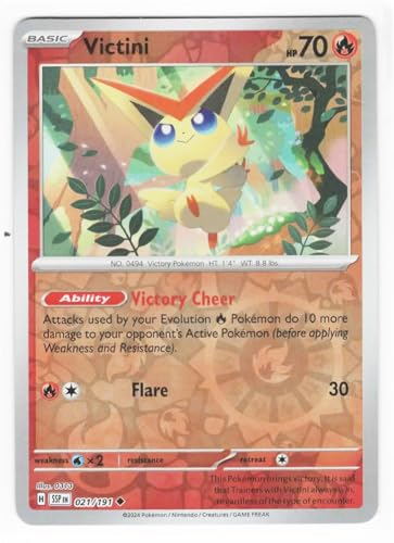 Pokemon - Victini 021/191 - Surging Sparks - Reverse Foil - Einzelkarte von Pokémon