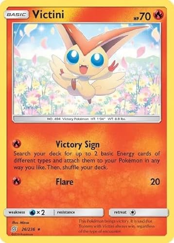 Pokemon - Victini 26/236 - Unified Minds - Reverse Foil - Einzelkarte von Pokémon