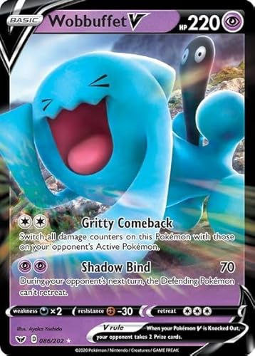 Pokemon Wobbuffet V 086/202 - Schwert & Schild - Ultra Rare - Folie - Einzelkarte von Pokémon