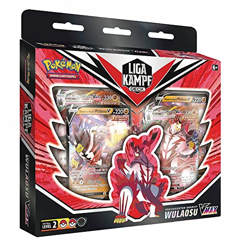 Pokemon Wulaosu-VMAX | Fokussierter Angriff | Liga-Kampf-Deck Sammelkarten von Pokémon