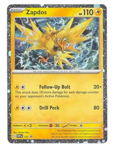 Pokemon - Zapdos SVP 157 - Surging Sparks - Black Star Promo - Cosmos Foil von Pokémon