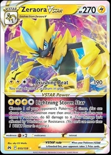 Pokemon - Zeraora VSTAR 055/159 - Crown Zenith - Ultra Rare Card von Pokémon