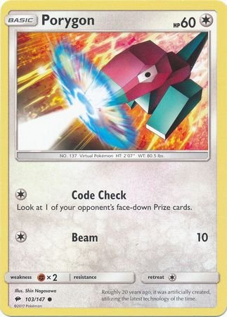 Porygon - 103/147 - Common - Sun & Moon: Burning Shadows von Pokémon