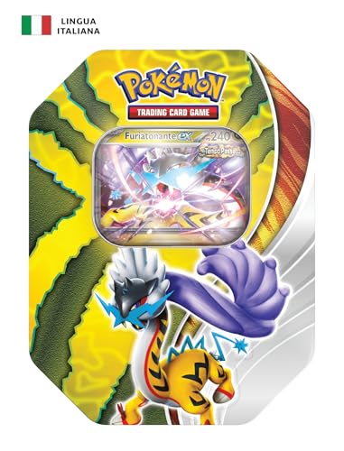 Sammeldose Paradoxale Destini – Furiatonante-Ex des Pokémon TCG (eine holografische Promokarte und vier Booster-Pack), italienische Ausgabe von Pokémon