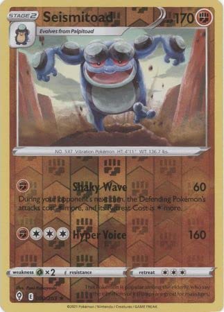 Seismitoad - 090/203 - Rare - Reverse Holo - Schwert & Schild - Evolving Skies von Pokémon