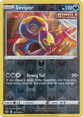 Seviper - 102/198 - Rare - Reverse Holo - Schwert & Schild - Chilling Reign von Pokémon