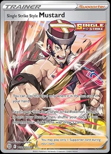 Single Strike Style Mustard TG28/TG30 – Brillante Sterne – Trainer Gallery Pokemon Karte – Full Art von Pokémon