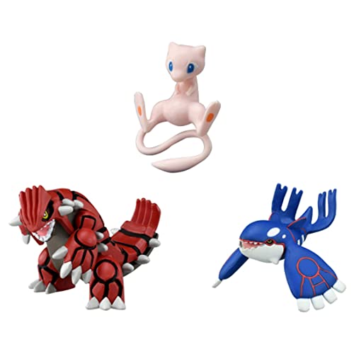 Takara Tomy Pokémon Monster Collection (KLEINE Größe Höhe 3cm) Moncolle Mew Groudon Kyogre Fierce Fight! Legend Battle Figuren Set, 205214 von Pokémon