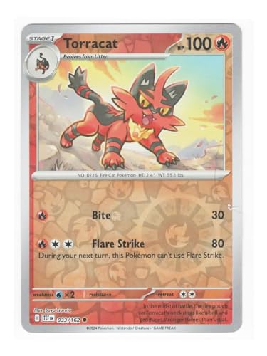 Torracat 033/162 - Temporal Forces - Pokemon Reverse Holofoil Karte von Pokémon