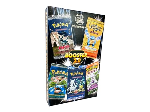 Pokibo's Hidden Gems® Booster Box 2.0 - Jede Box enthält 4 Booster Packs P® Booster Card Box - EN/JP - Originale Karten von Pokibo's