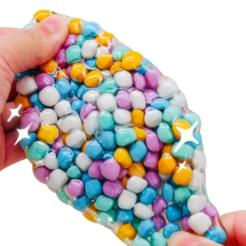 1pc Stressbälle Squeeze Ball Erwachsene Stress Relief Fidget Pinching Zubehör Sensory Soft Fidget Water Beads Fun Squeaky Sound 100g für Kinder Erwachsene Entspannung Verspannungen von Pokronc