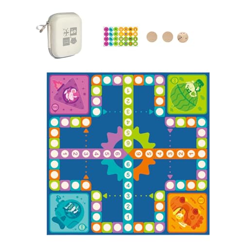 Kid Chess Game, 2-in-1-Schachbrettspiel Mit Aufbewahrungsfall, Interactive Learning Activities Kinderspielzeug, Fördert Logisches Denken Und Strategie, Faltbares Design, 4.33x3.54x2.36in Für, M von Pokronc